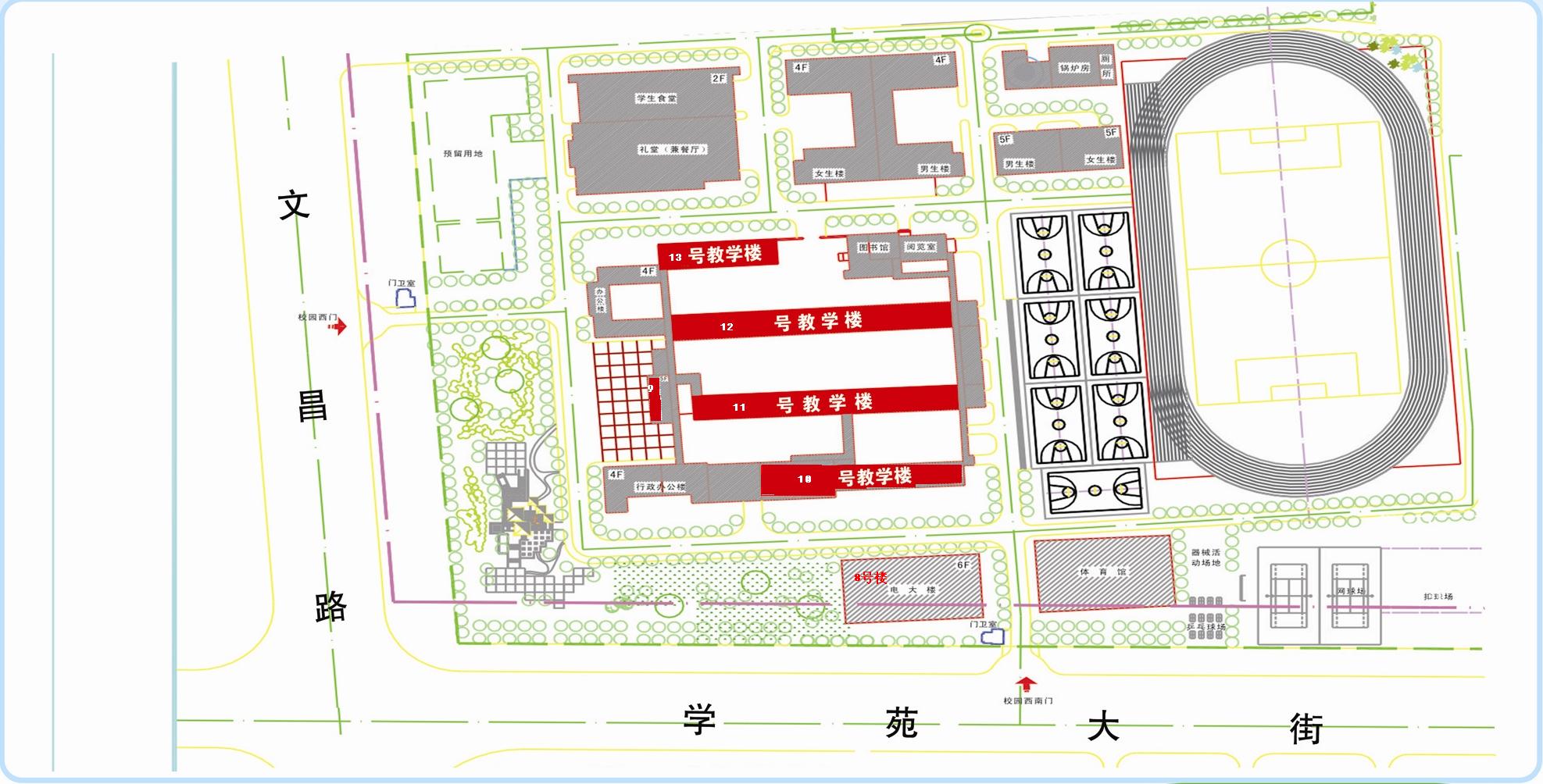 汉口学院教学楼分布图图片